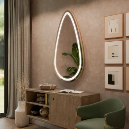 Lustro LED Premium o nieregularnym kształcie - Malaga pionowe