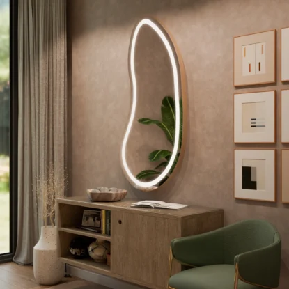 Lustro LED Premium o nieregularnym kształcie - Sana pionowe